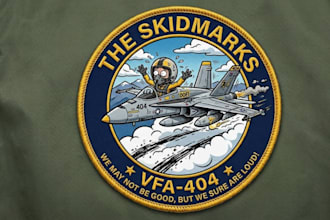 create a funny aviation emblem logo