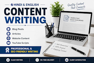 write engaging hindi and english content for your business