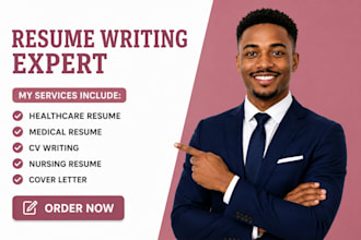 draft a medvance CV, ats healthcare resume, and medical cover letter