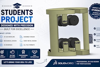 design 3d cad models for projects of students