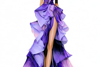 draw a fashion design illustration