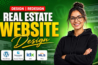 design luxury realtor wordpress website with idx mls integration or houzez theme