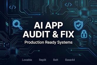 audit and fix your vibe coded lovable replit or bolt app for production