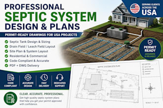 design septic system plans for permit and residential projects in the USA