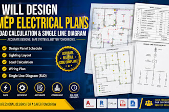 electrical engineering design panel schedule and lighting layout