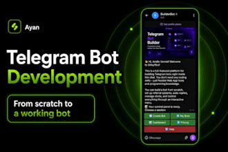 develop a custom telegram bot for your needs in python