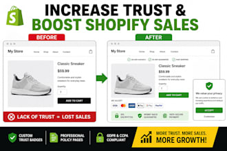 setup shopify trust badges and gdpr ccpa policy pages