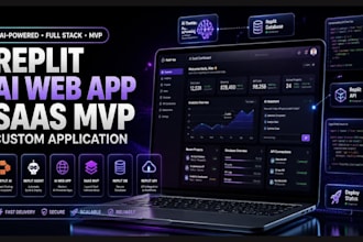 build replit ai web app, replit agent, custom app and full stack saas solution