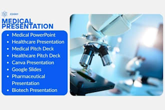 design, redesign medical healthcare powerpoint pitch deck canva presentation
