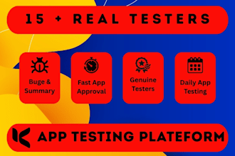 provide 15 plus testers for google play and android closed testing for 14 days