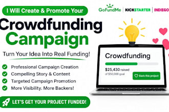 do crowdfunding campaign creation on gofundme kickstarter indiegogo