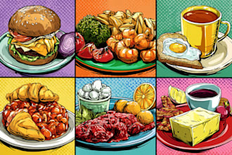 food pop art of your food pop art