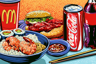 food pop art of your food pop art