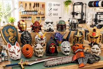 3d print and paint 3d cosplay mask 3d helmet armor and cosplay prop stl file