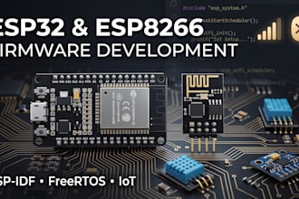develop esp32 and esp8266 firmware with esp idf, freertos and iot integration