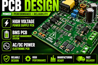 design high voltage power supply pcb, bms pcb, ac dc power electronic pcb