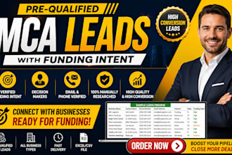 deliver pre qualified mca leads with verified funding intent
