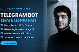 develop a custom telegram bot for your business