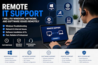 fix windows, network, and software issues remotely
