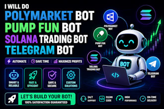 do polymarket bot, pump fun, solana trading bot, telegram bot