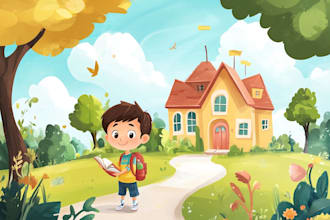 illustrate children book illustration, kids book