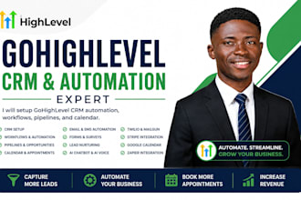 setup gohighlevel workflow automation, pipelines, survey, forms, custom crm