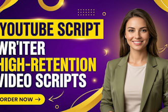 write high retention youtube video and tech review scripts