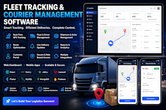 develop a fleet tracking app and courier management software