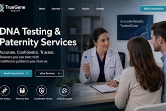 design wix dna testing website paternity testing medical healthcare website