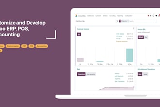 set up, customize and develop your odoo erp, pos and accounting