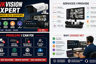 remotely fix  cctv, nvr, dvr and access control issues