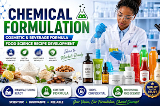do chemical formulation, cosmetic and beverage formula food science recipe
