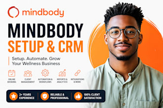 setup mindbody CRM, automation, booking system