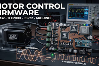 develop motor controller firmware for stm32, ti c2000, arduino and esp32