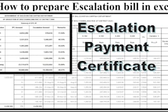 prepare excalation payment certificate epc
