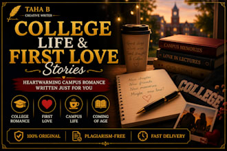 write a heartwarming college romance or first love story