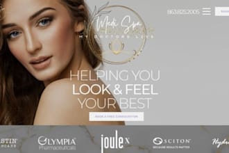 build wix med spa website aesthetic clinic website cosmetic clinic website