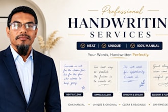 write beautiful english notes, letters and documents
