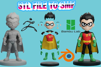 convert stl to 3mf file multicolor split bambu lab for multicolor 3d printing