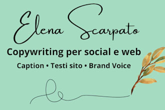 be your italian copywriter for web and social