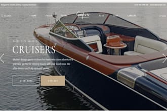 design squarespace yacht charter website sailing boat fishing hunting website