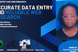 do  data entry and web searches