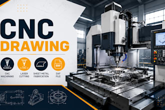 cnc drawing dxf drawing laser cut drawing sheet metal fabrication dxf file
