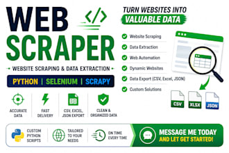 create web scraper for website scraping using python, selenium n8n ai automation
