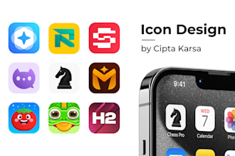 design a modern app icon and logo for saas and mobile apps