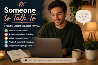 seré tu compañero virtual empático y escucharé sin juzgar