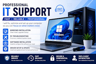 fix windows PC issues and provide professional IT support