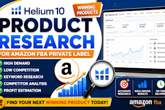 do helium 10 product research for amazon fba private label