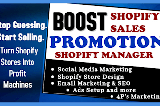 promote and market ecommerce boost shopify sales shopify website traffic manager