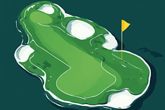create a stunning vector map for your golf course in illustrator
